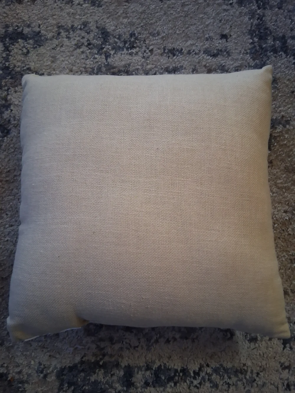 Cream Dog Pillow with Brown Bone Accent - Pet Bedding Cushion